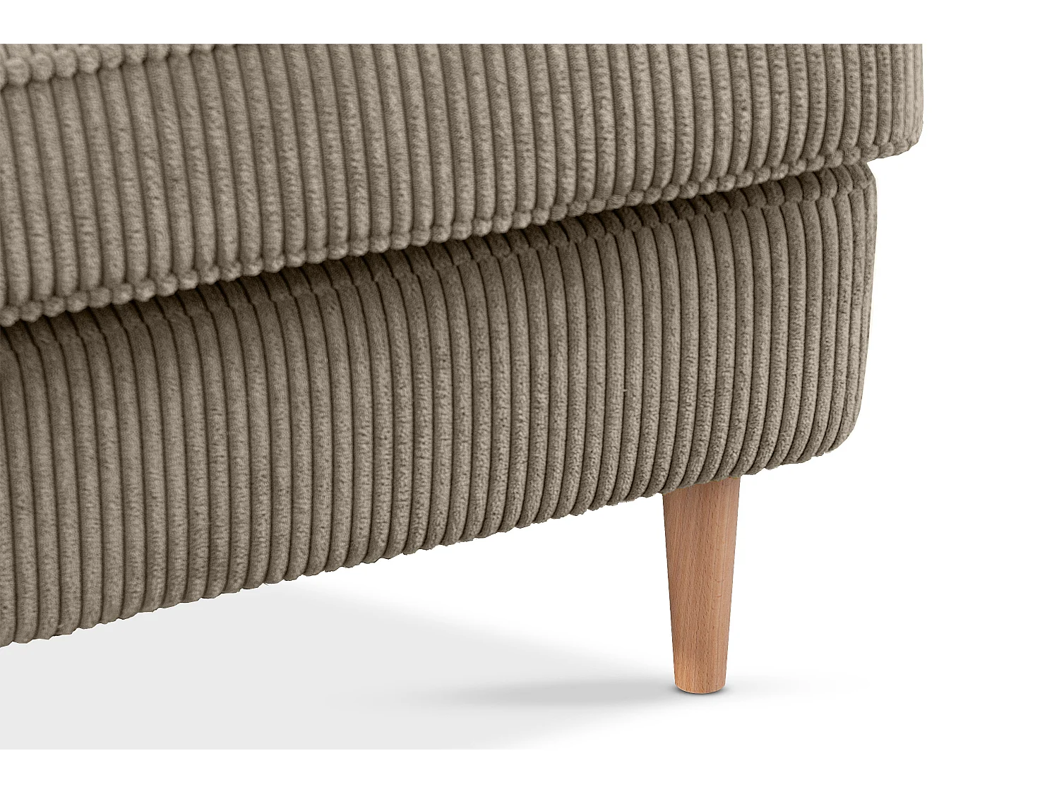 Klassischer Sessel aus Stoff Cordsamt -  beige - STRALIS