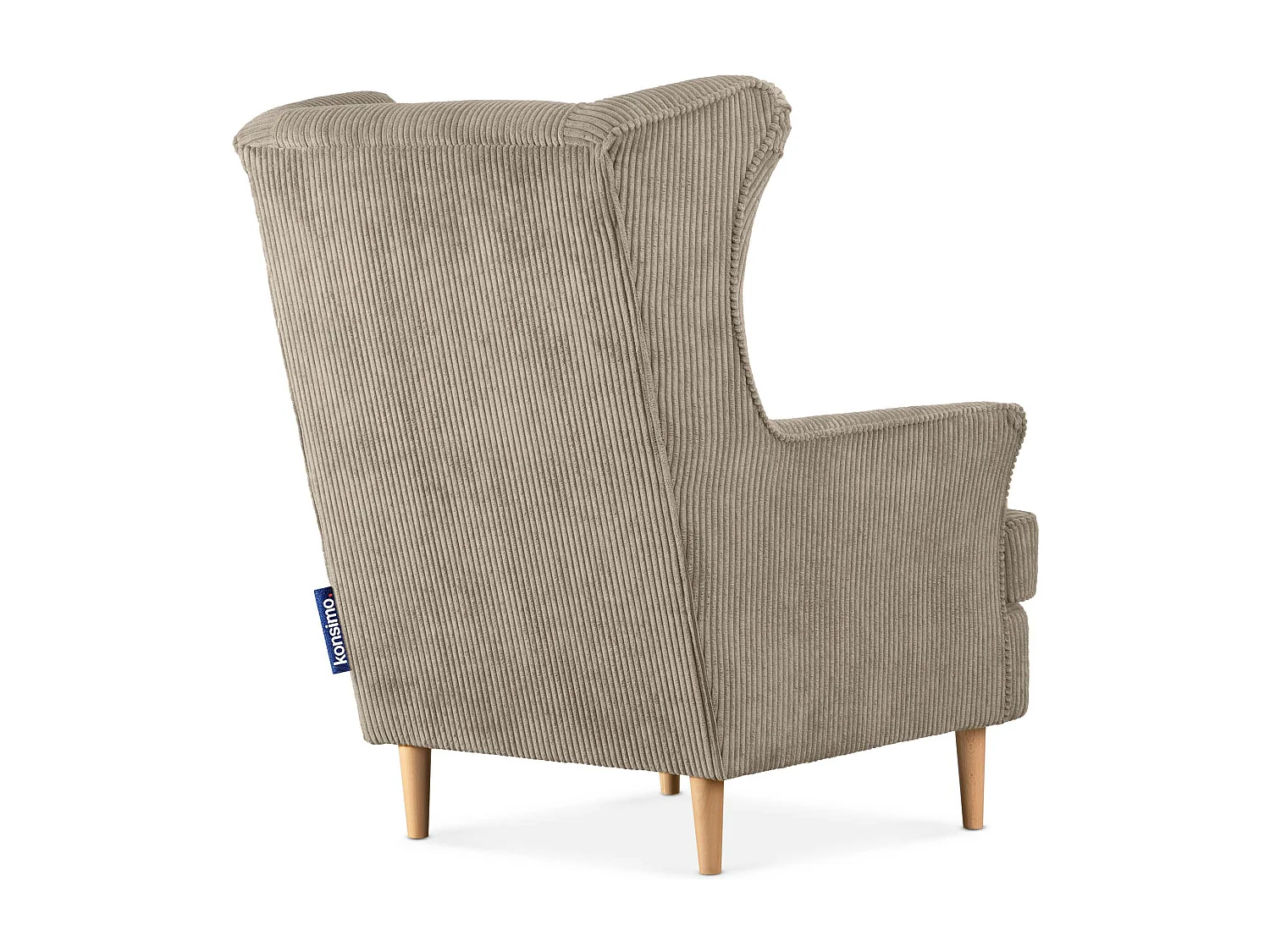 Klassischer Sessel aus Stoff Cordsamt -  beige - STRALIS