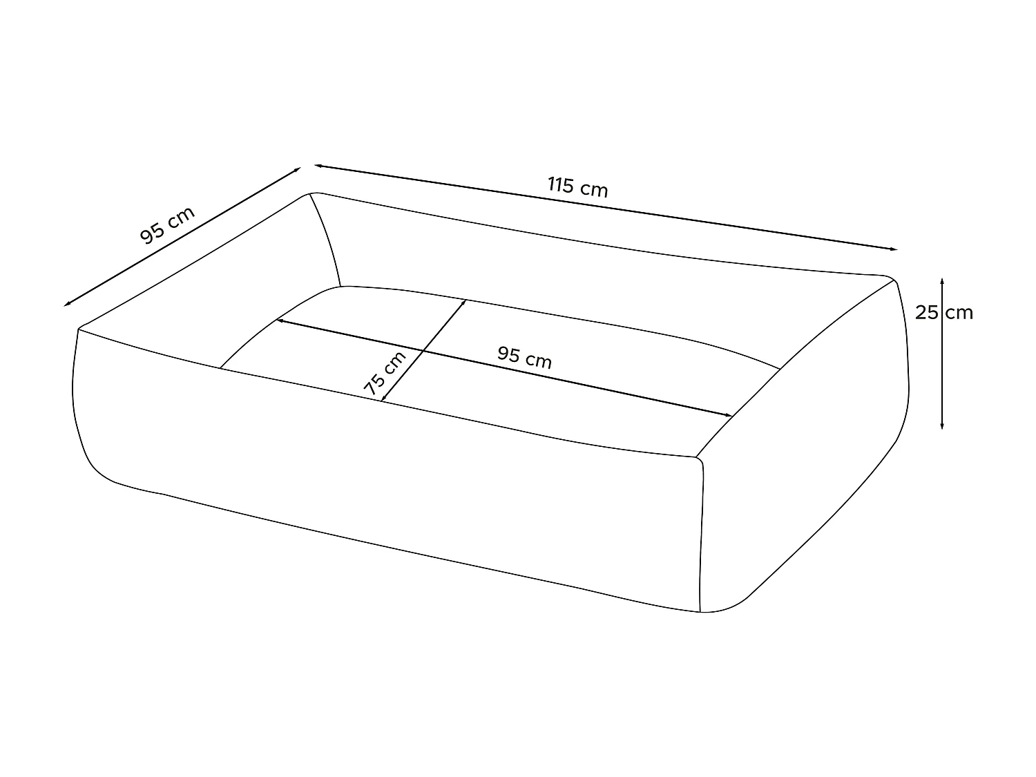 Klassischer Sessel aus Stoff Cordsamt -  beige - STRALIS