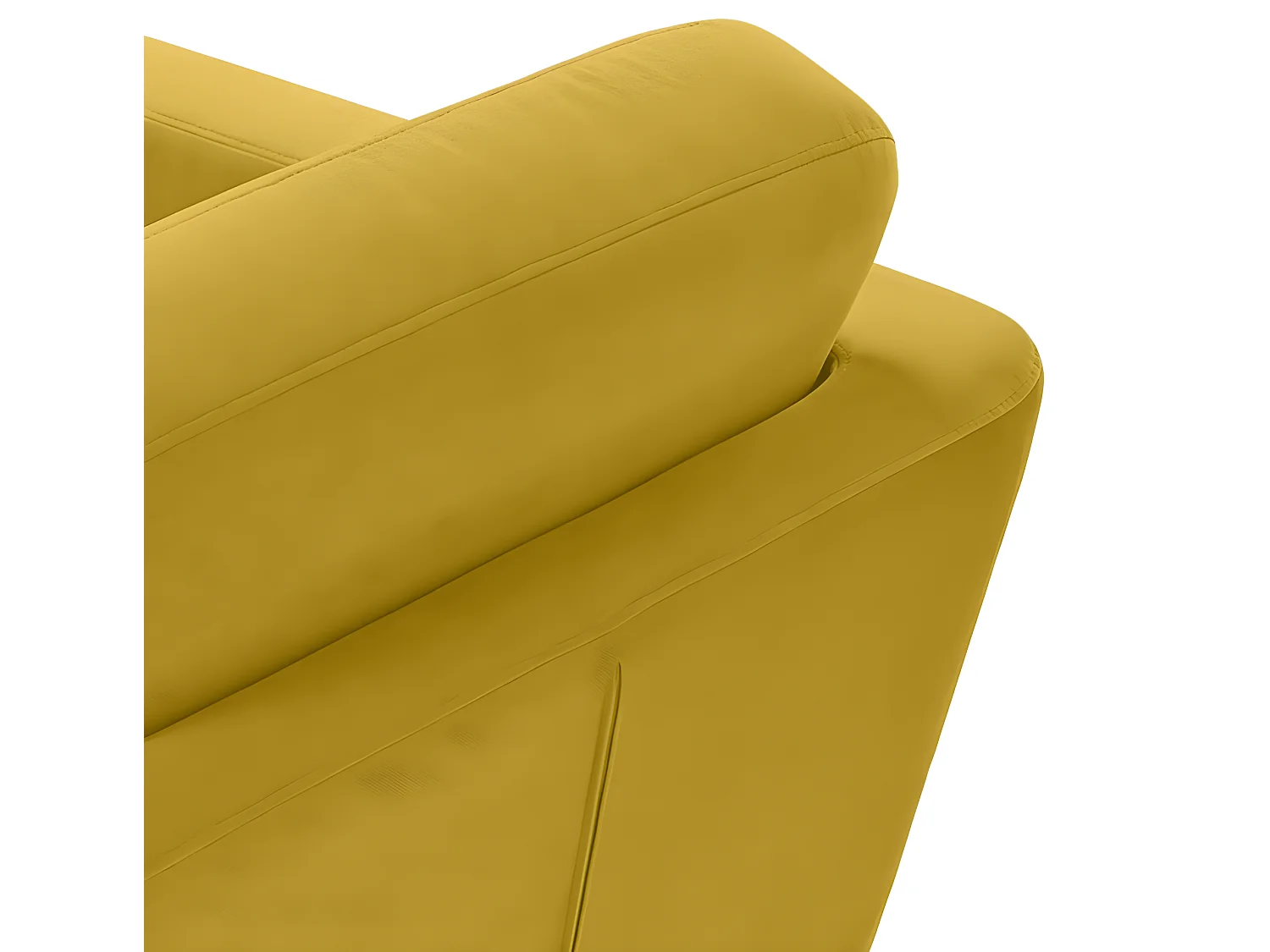 Skandinavischer Sessel - Massivholz-Beine - Gelb - TAGIO