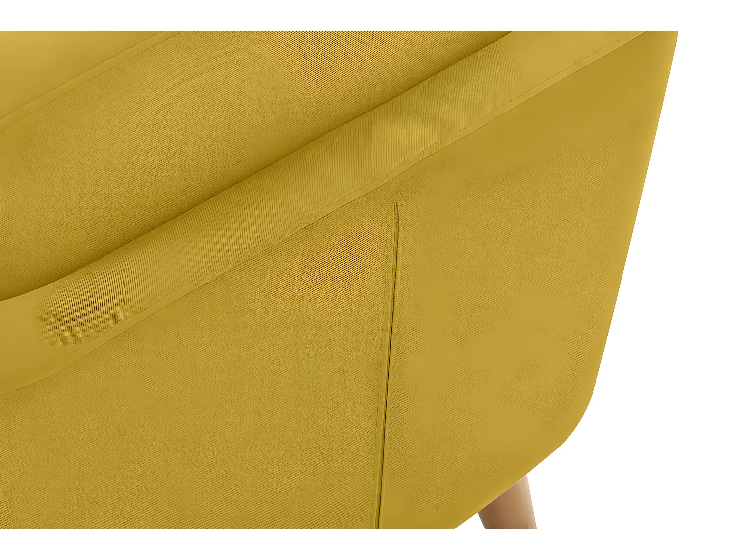 Skandinavischer Sessel - Massivholz-Beine - Gelb - TAGIO