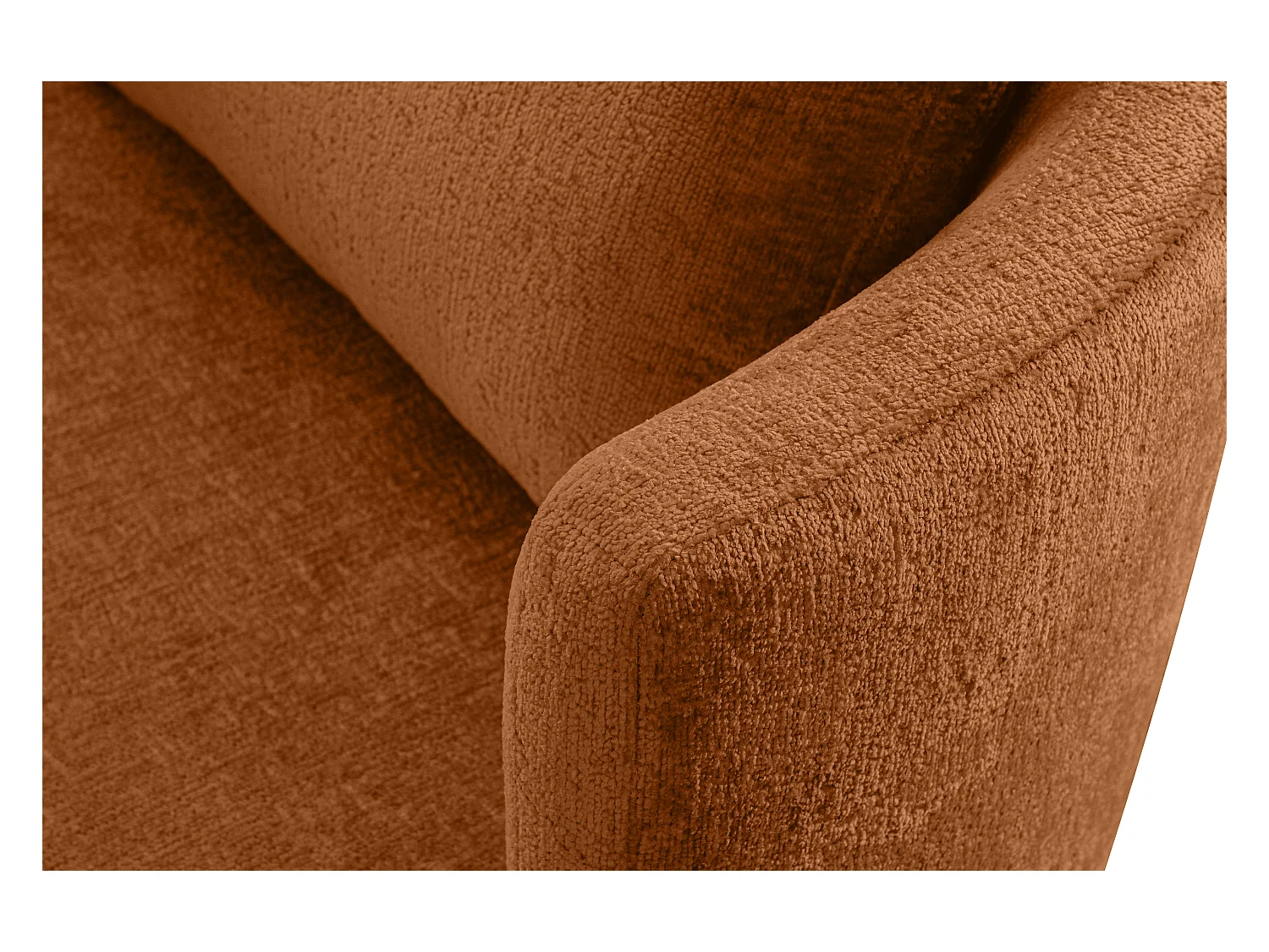 Drehsessel Set inkl. Sitzhocker - Chenille-Stoff - rot - RAGGI