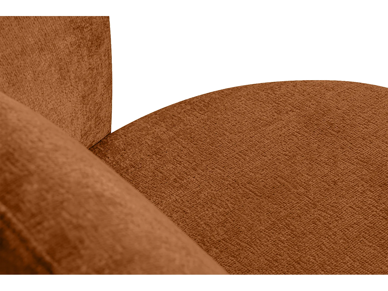 Drehsessel Set inkl. Sitzhocker - Chenille-Stoff - rot - RAGGI