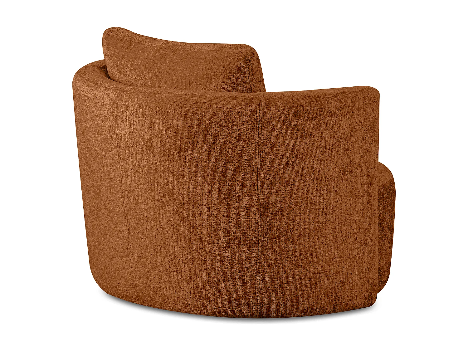 Drehsessel Set inkl. Sitzhocker - Chenille-Stoff - rot - RAGGI