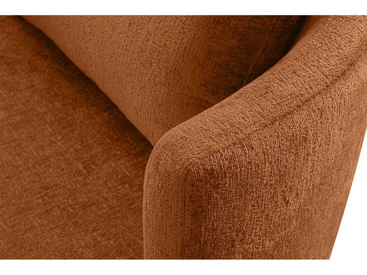 Drehsessel Set inkl. Sitzhocker - Chenille-Stoff - rot - RAGGI