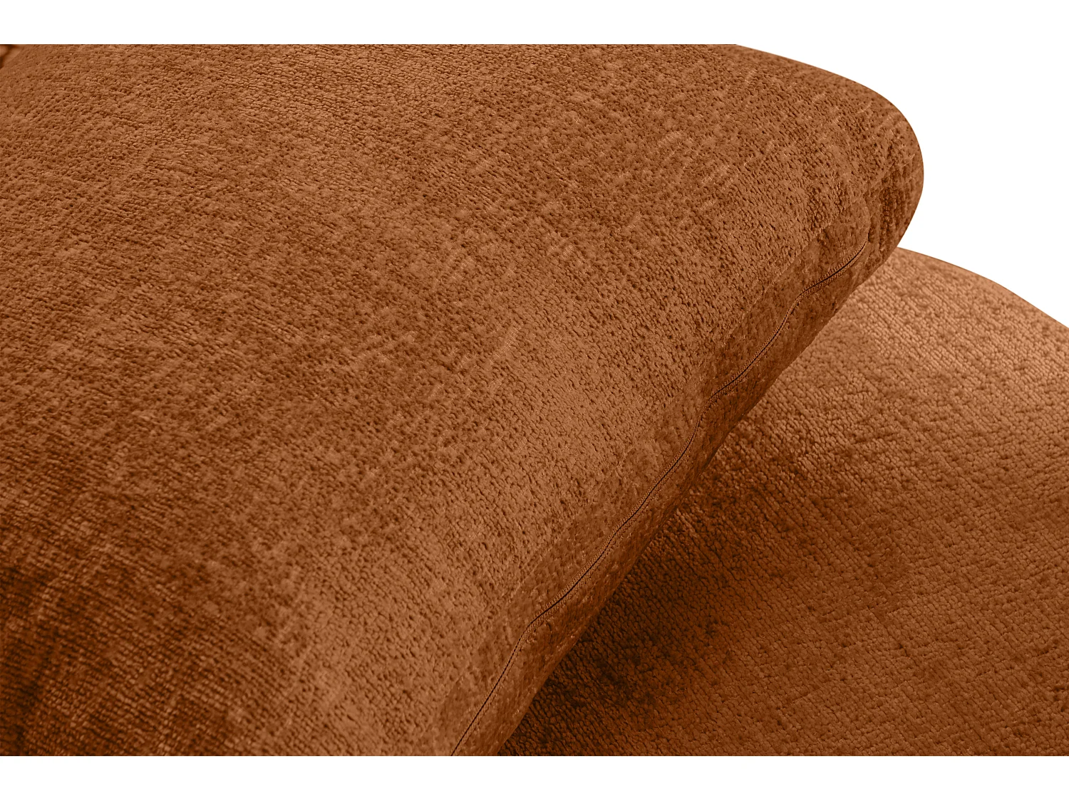 Drehsessel Set inkl. Sitzhocker - Chenille-Stoff - rot - RAGGI