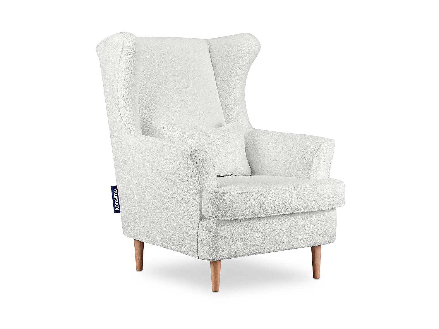 Klassischer Sessel mit Sitzhocker - Weiss - STRALIS