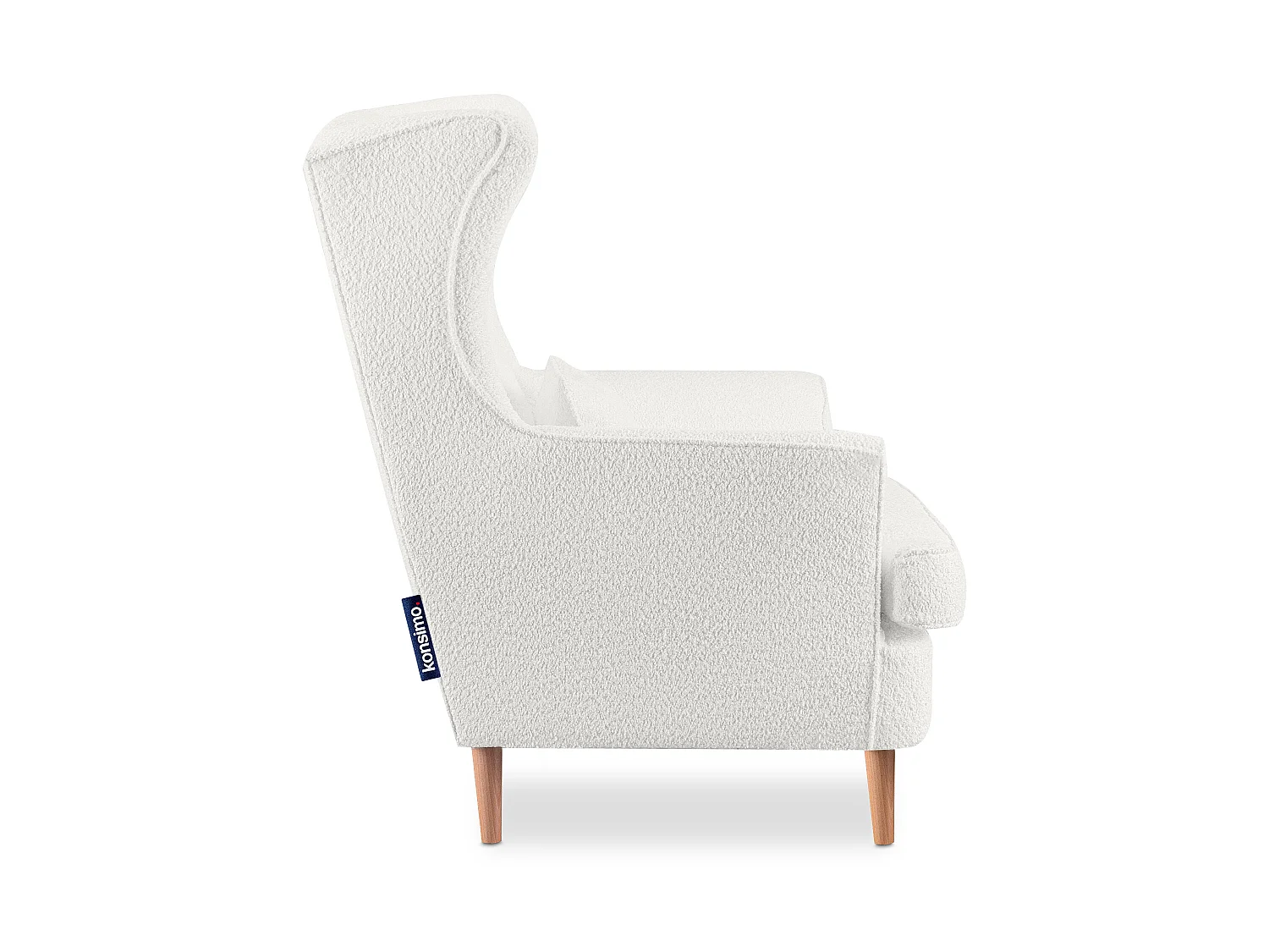 Klassischer Sessel mit Sitzhocker - Weiss - STRALIS