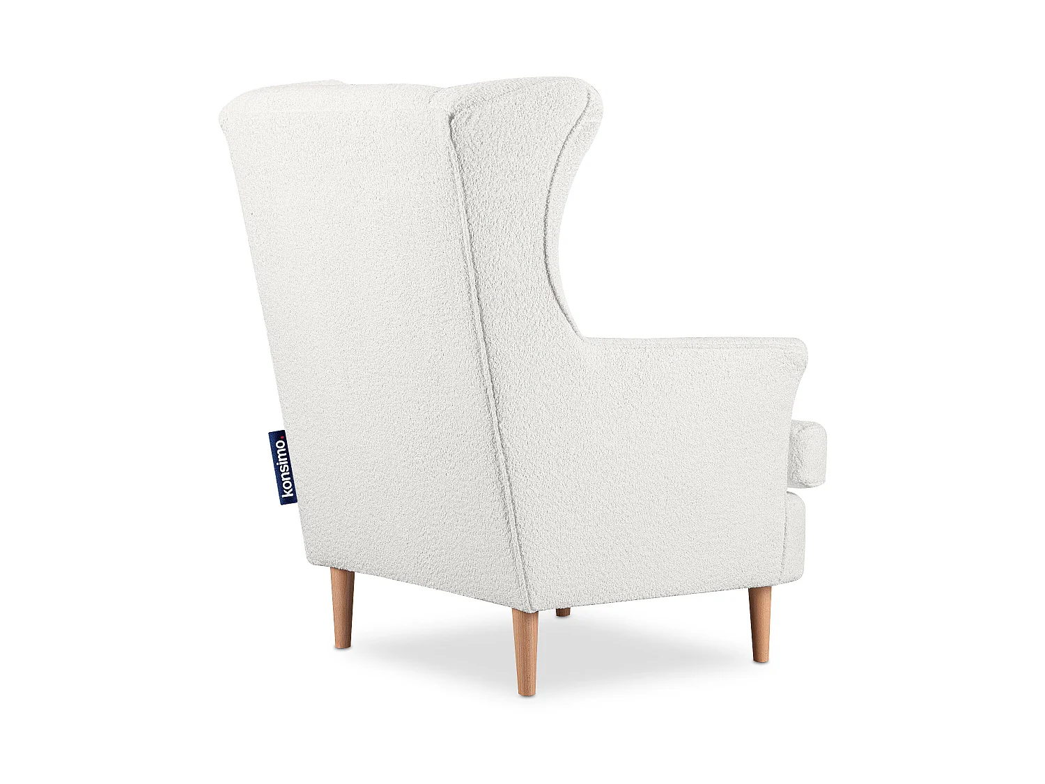 Klassischer Sessel mit Sitzhocker - Weiss - STRALIS