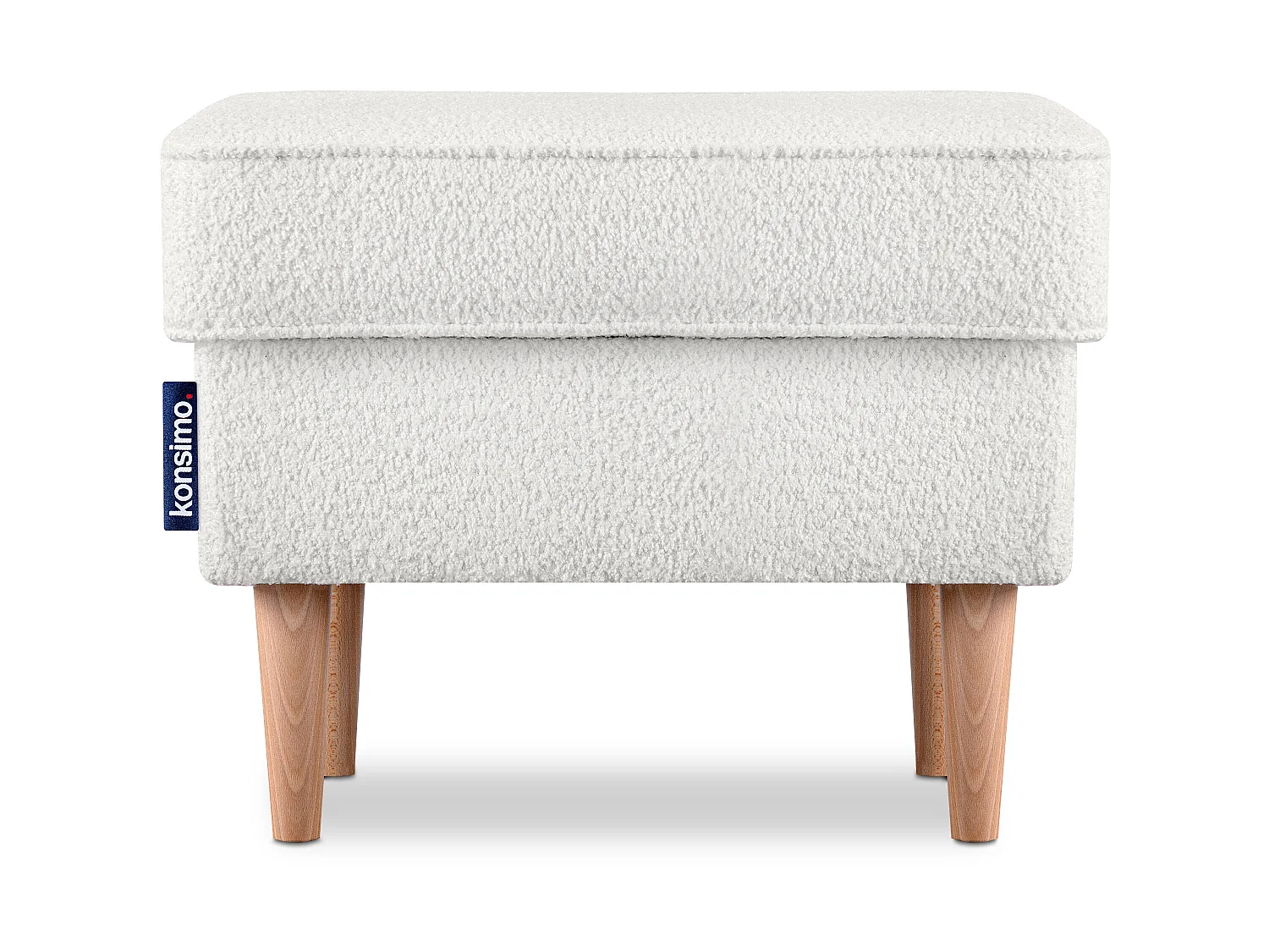 Klassischer Sessel mit Sitzhocker - Weiss - STRALIS