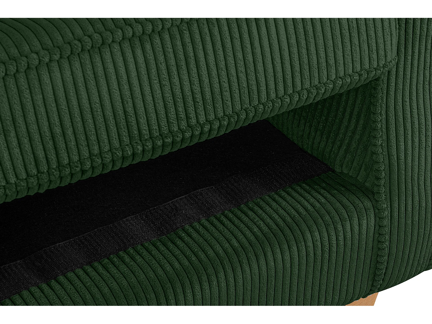 Ohrensessel Kord-Bezug Petfriendly - dunkelgrün - MILES