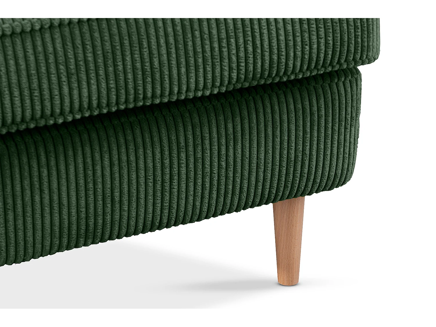 Klassischer Sessel aus Stoff Cordsamt - dunkelgrün - STRALIS