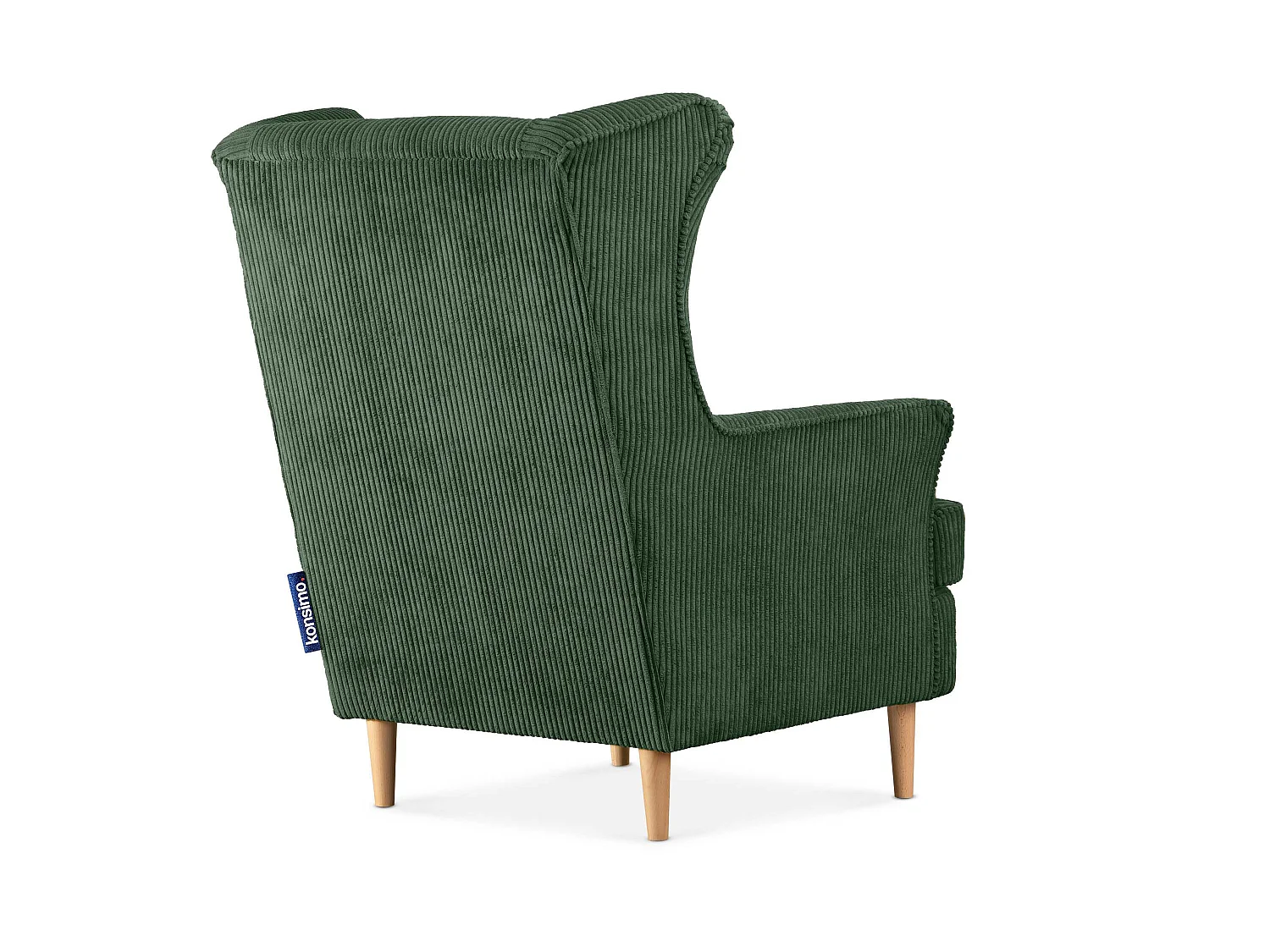 Klassischer Sessel aus Stoff Cordsamt - dunkelgrün - STRALIS