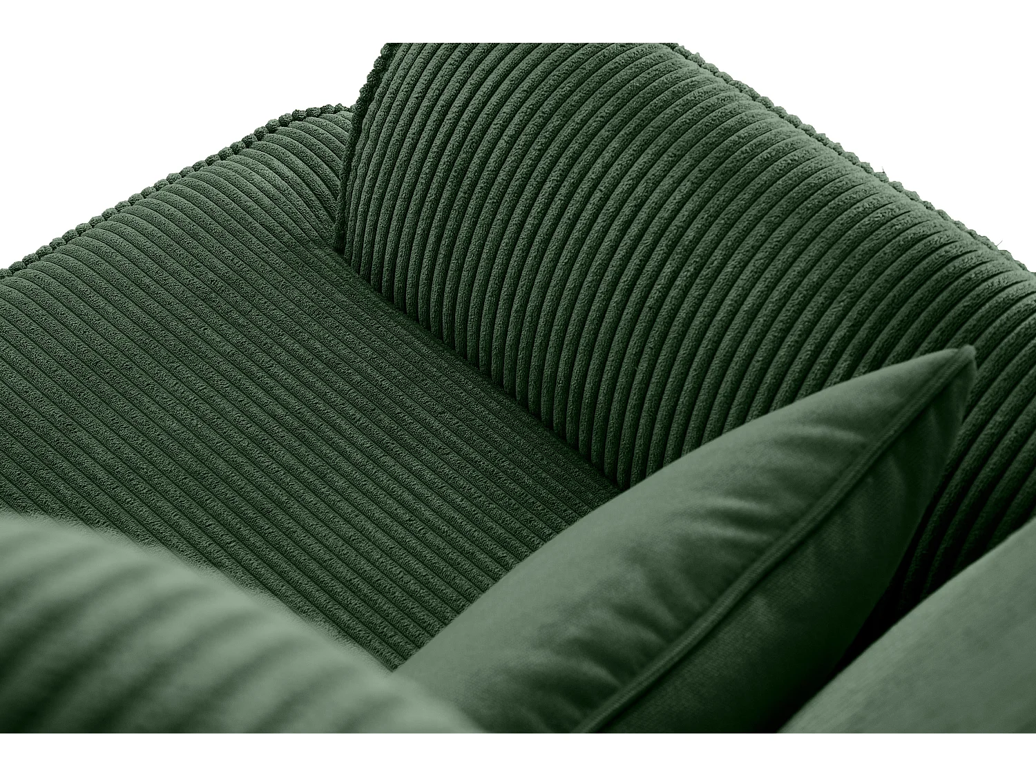 Klassischer Sessel aus Stoff Cordsamt - dunkelgrün - STRALIS