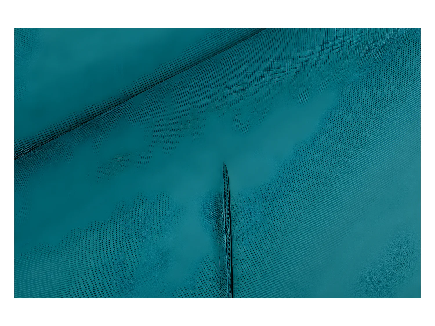 Skandinavischer Sessel - Massivholz-Beine - blau - TAGIO