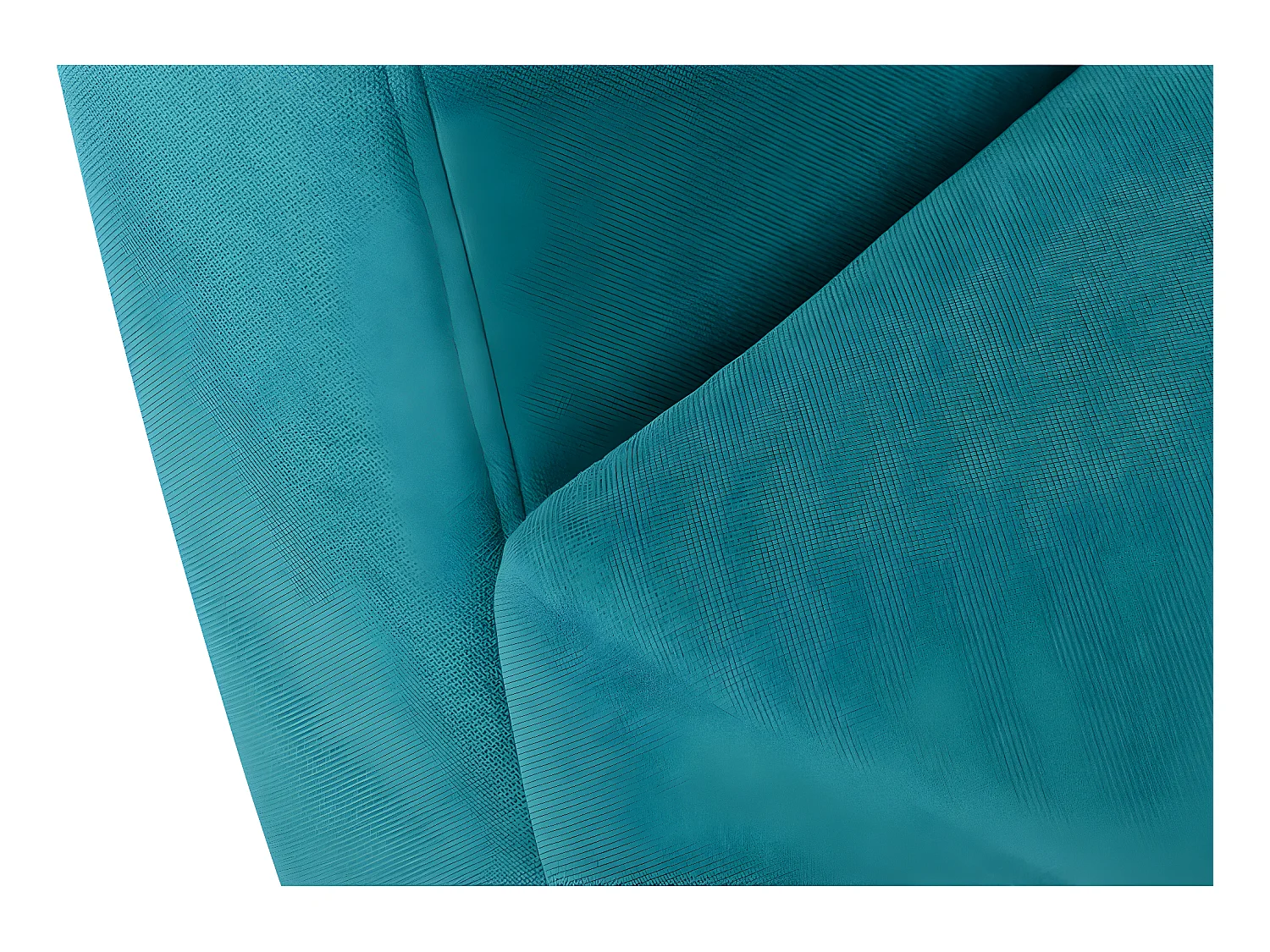 Skandinavischer Sessel - Massivholz-Beine - blau - TAGIO