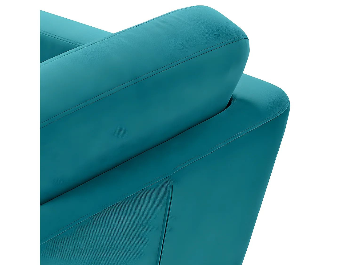 Skandinavischer Sessel - Massivholz-Beine - blau - TAGIO