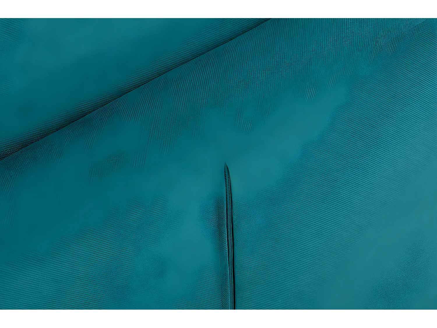 Skandinavischer Sessel - Massivholz-Beine - blau - TAGIO