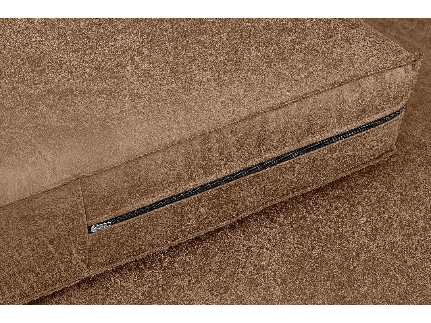 Großer Loft-Sessel aus Leder und Mikrofaser - braun - INVIA