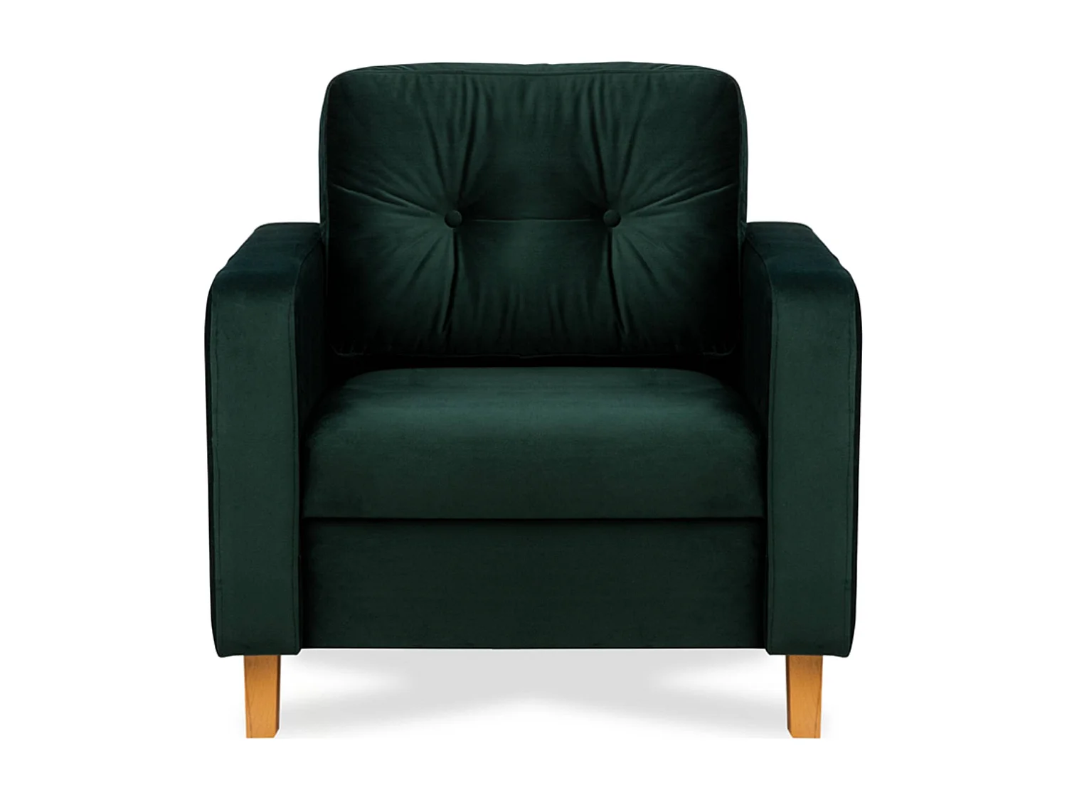 Bequemer Sessel - Echtholz Beine - dunkelgrün - ERISO