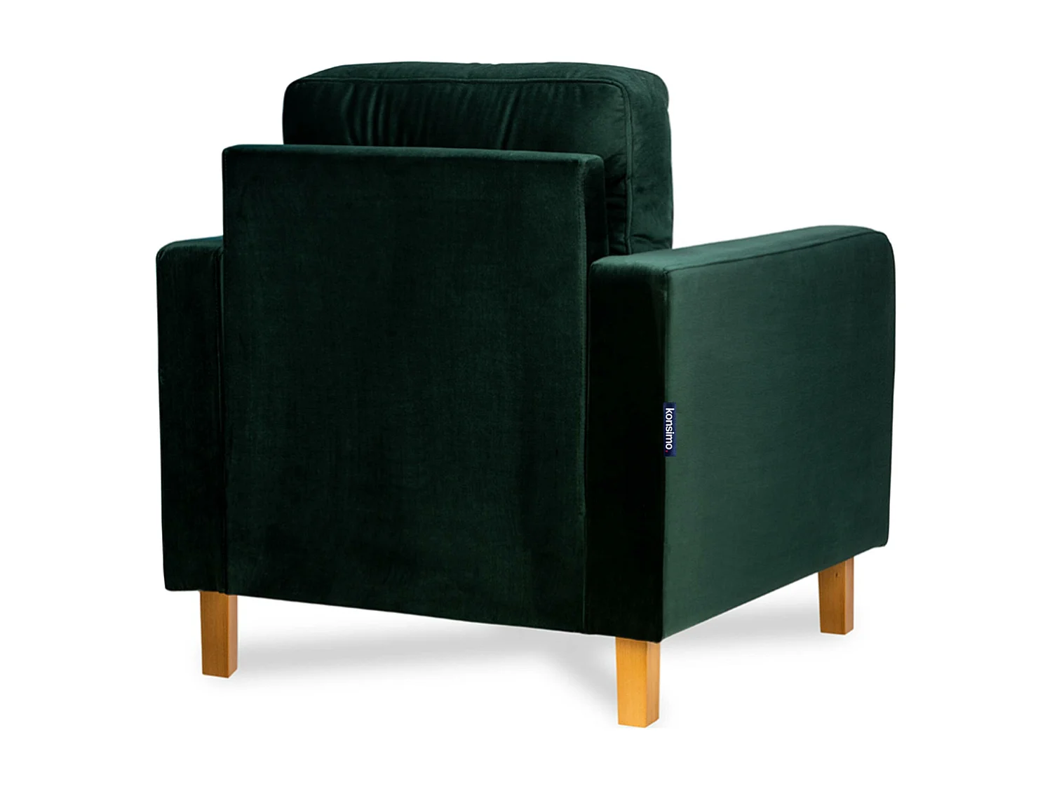 Bequemer Sessel - Echtholz Beine - dunkelgrün - ERISO
