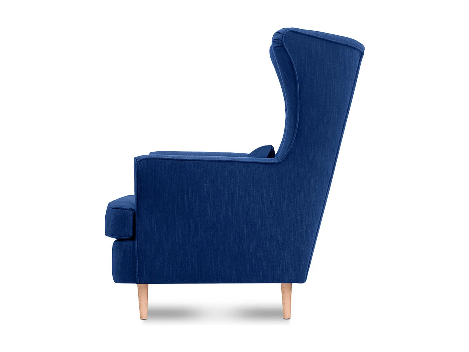 Klassischer Sessel mit Sitzhocker - blau - STRALIS