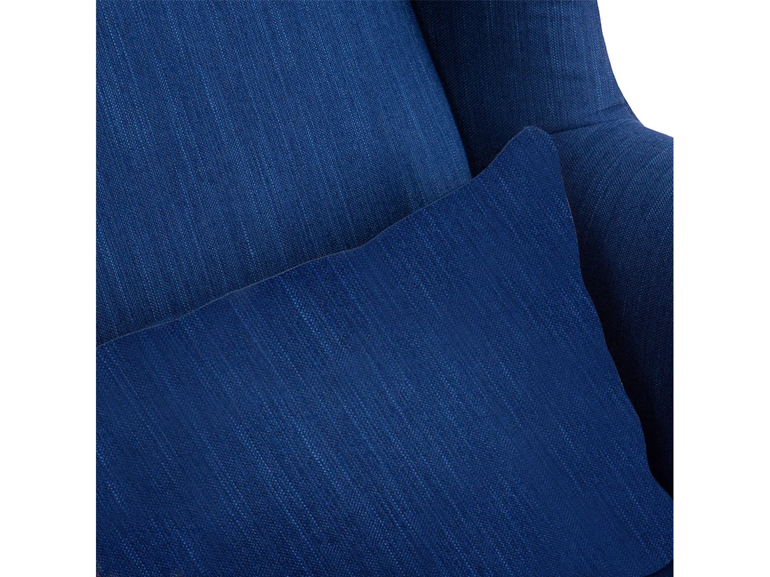 Klassischer Sessel mit Sitzhocker - blau - STRALIS