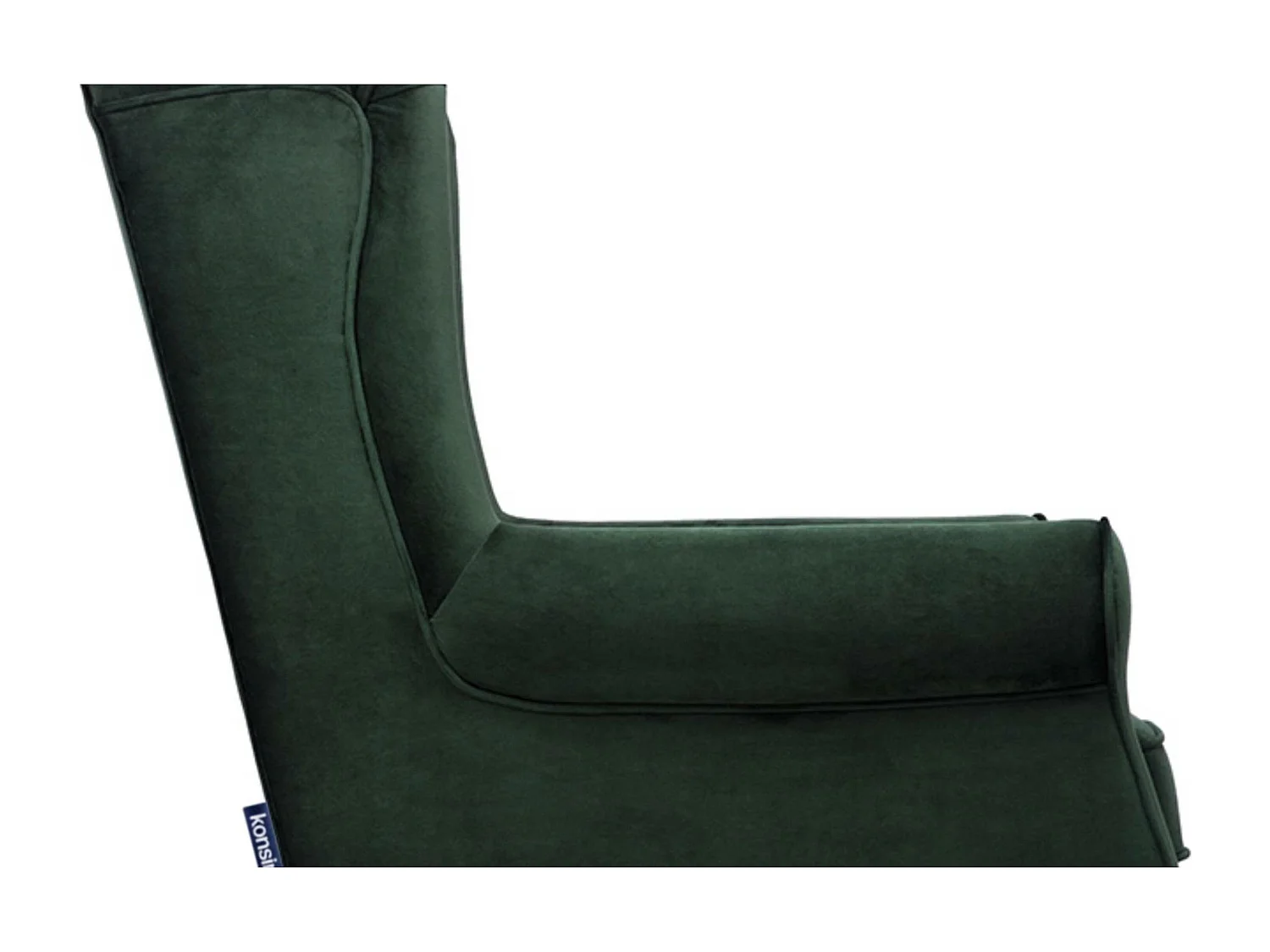 Ohrensessel Massivholzbeine - grün - MILES