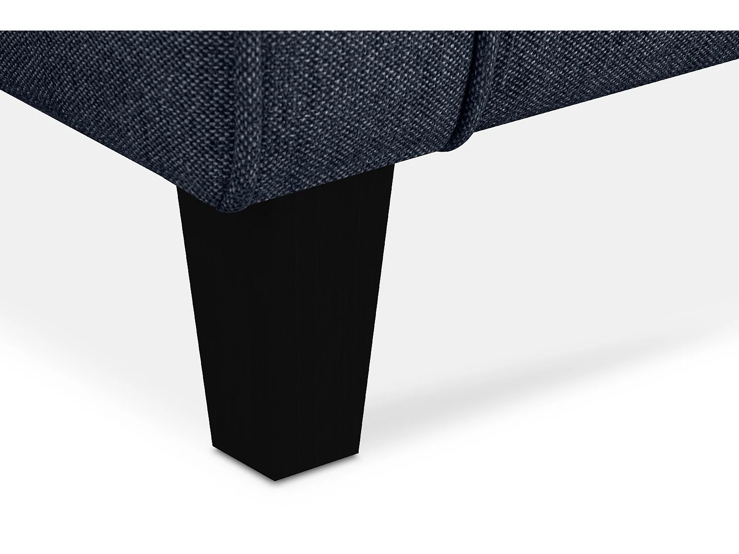 Ohrensessel Massivholzbeine schwarz - dunkelblau - MILES