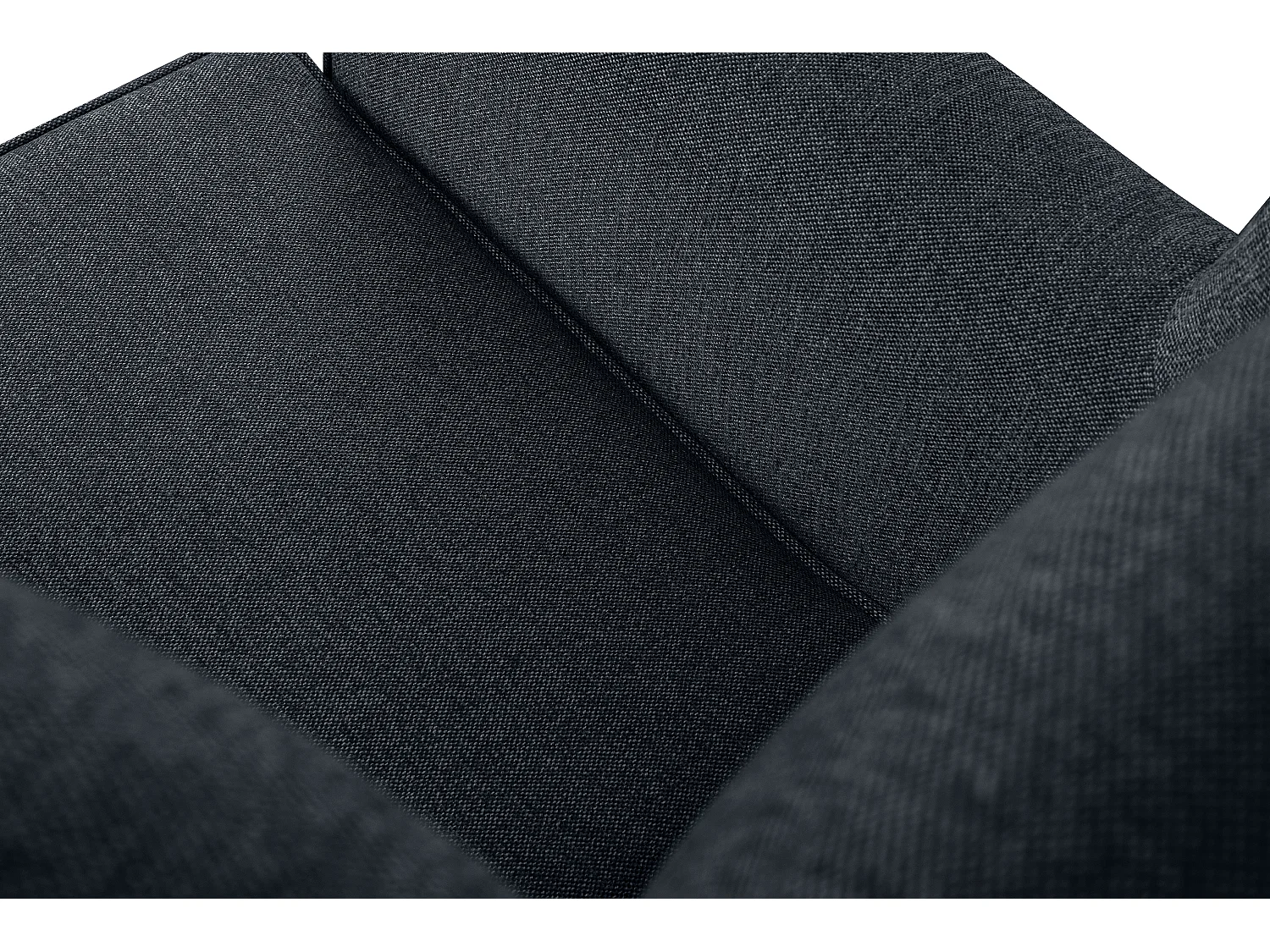 Ohrensessel Massivholzbeine schwarz - dunkelblau - MILES