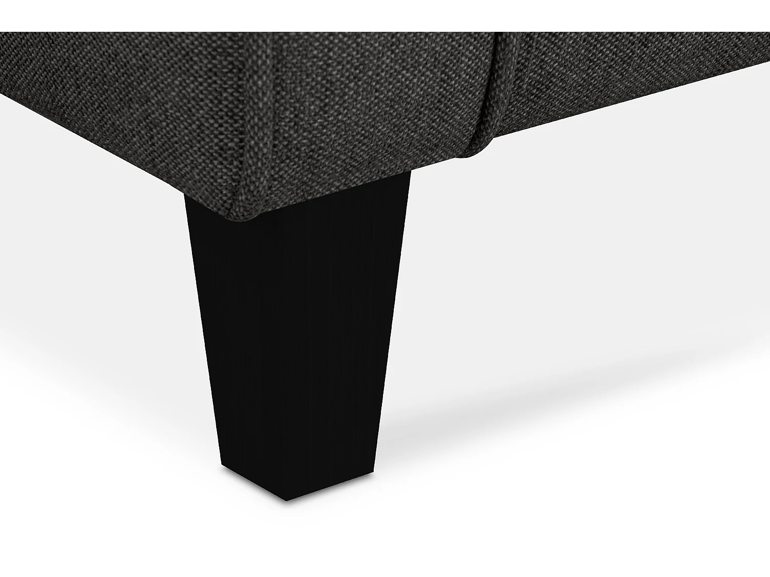 Ohrensessel Massivholzbeine schwarz - grau - MILES