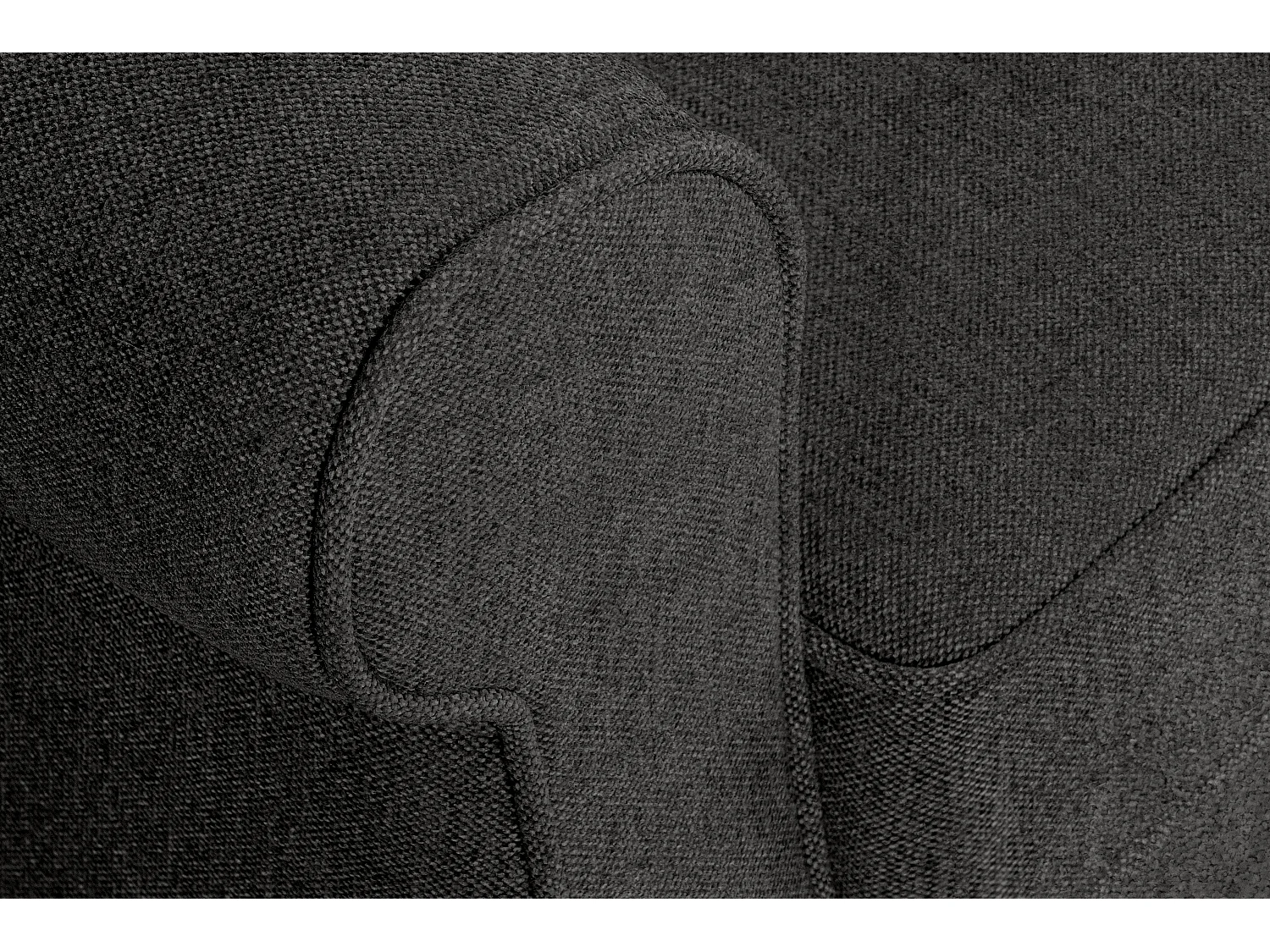 Ohrensessel Massivholzbeine schwarz - grau - MILES