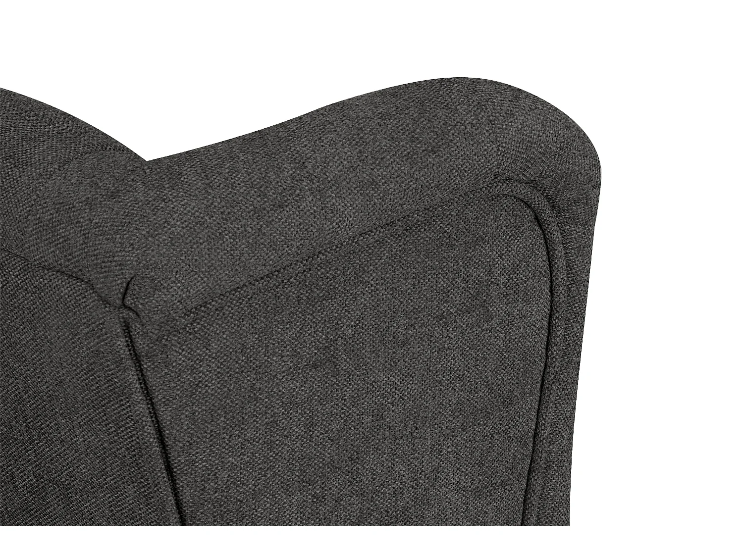 Ohrensessel Massivholzbeine schwarz - grau - MILES