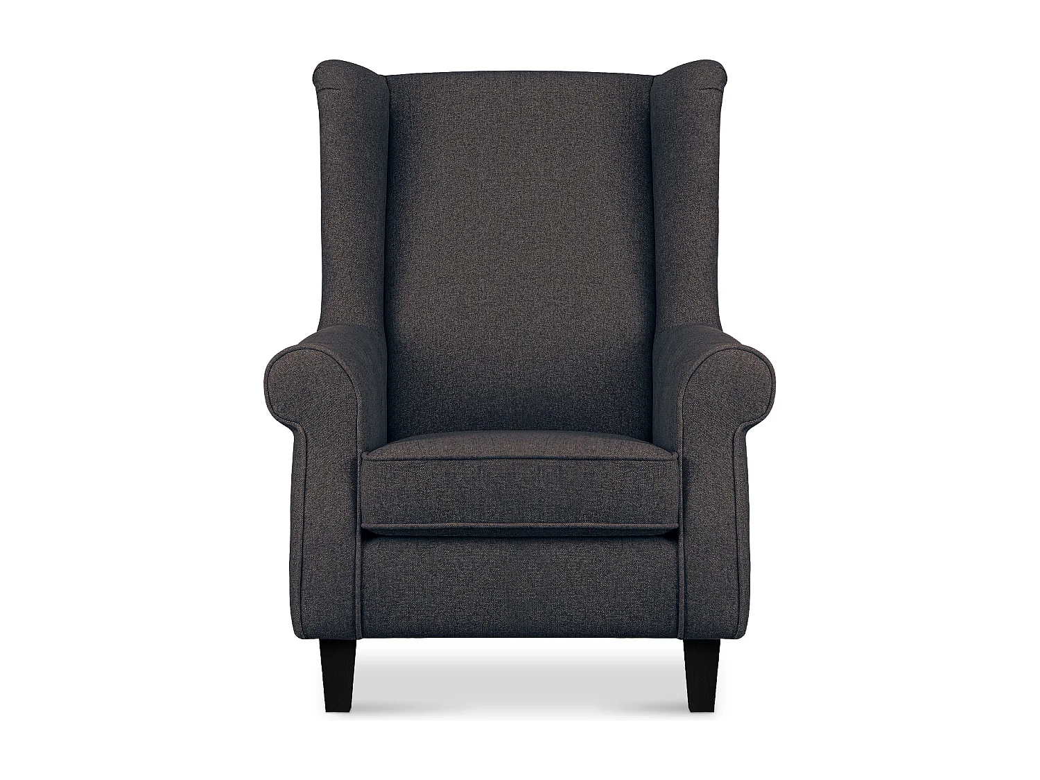 Ohrensessel Massivholzbeine schwarz -  marine - MILES