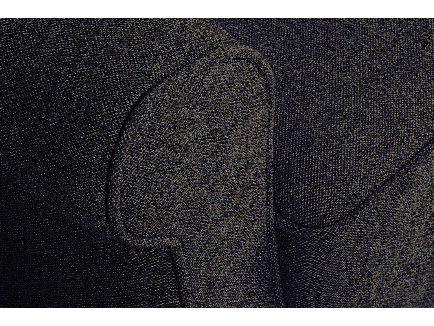 Ohrensessel Massivholzbeine schwarz -  marine - MILES