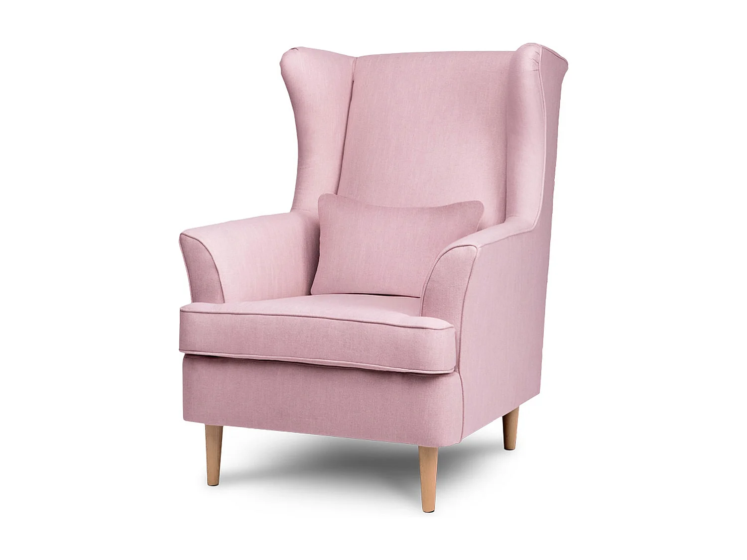 Klassischer Sessel mit Sitzhocker - Rosa - STRALIS