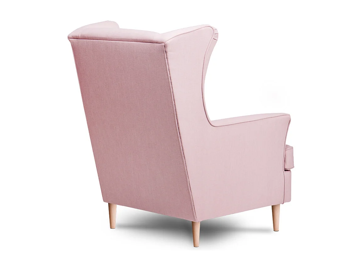 Klassischer Sessel mit Sitzhocker - Rosa - STRALIS