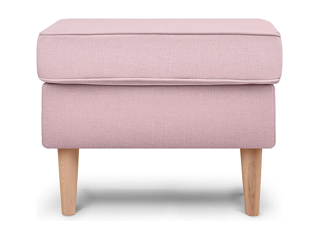 Klassischer Sessel mit Sitzhocker - Rosa - STRALIS
