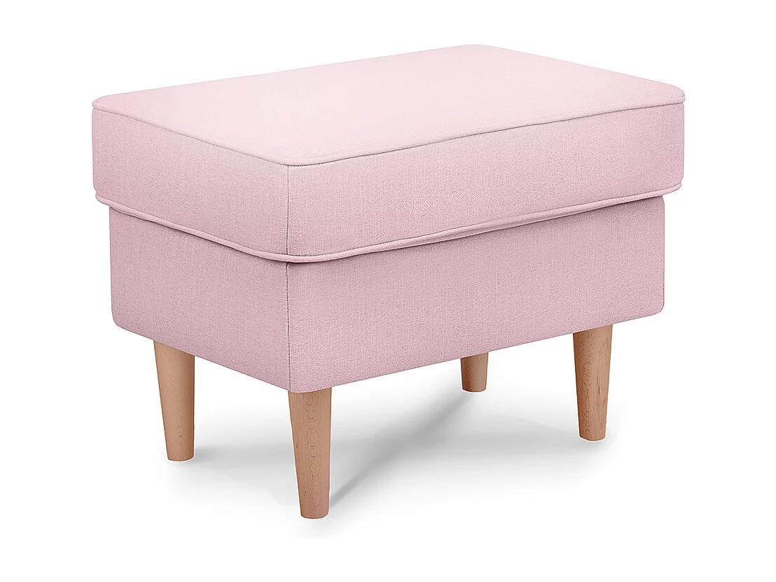 Klassischer Sessel mit Sitzhocker - Rosa - STRALIS