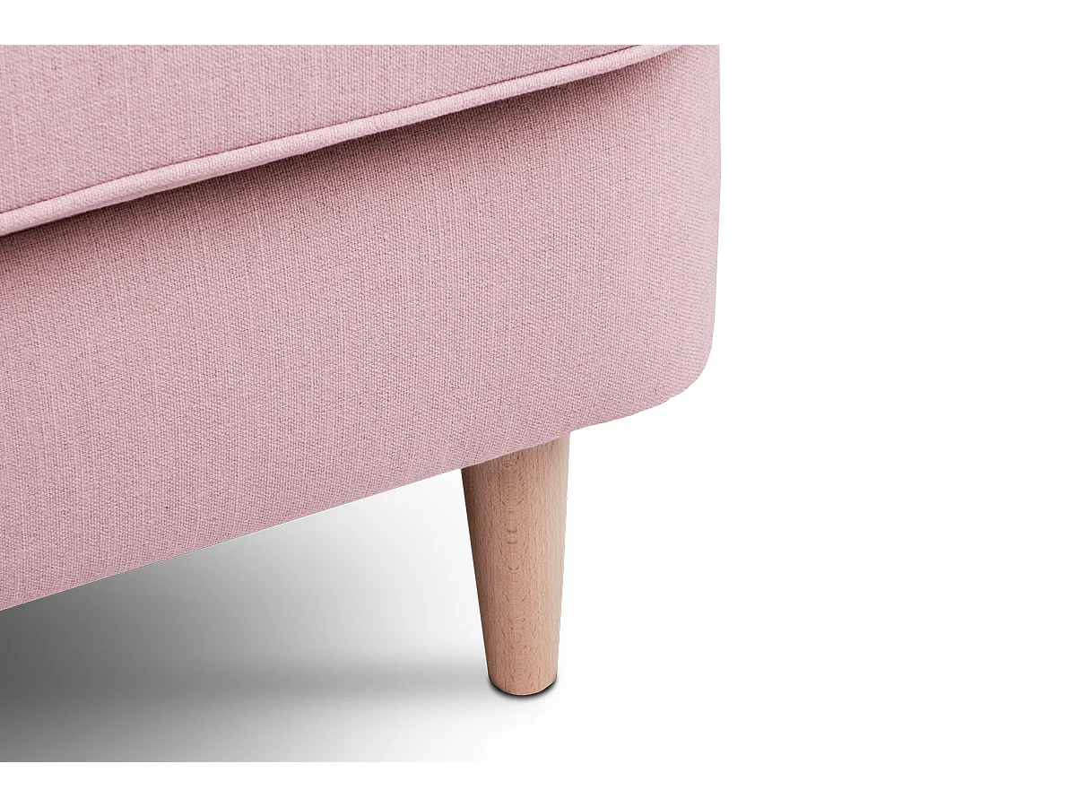 Klassischer Sessel mit Sitzhocker - Rosa - STRALIS