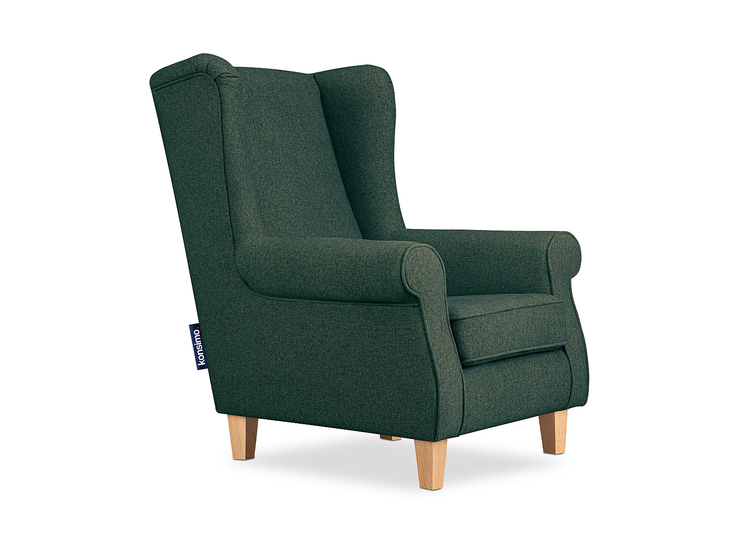 OhrensesselMassivholzbeine buche -  meeresgrün - MILES