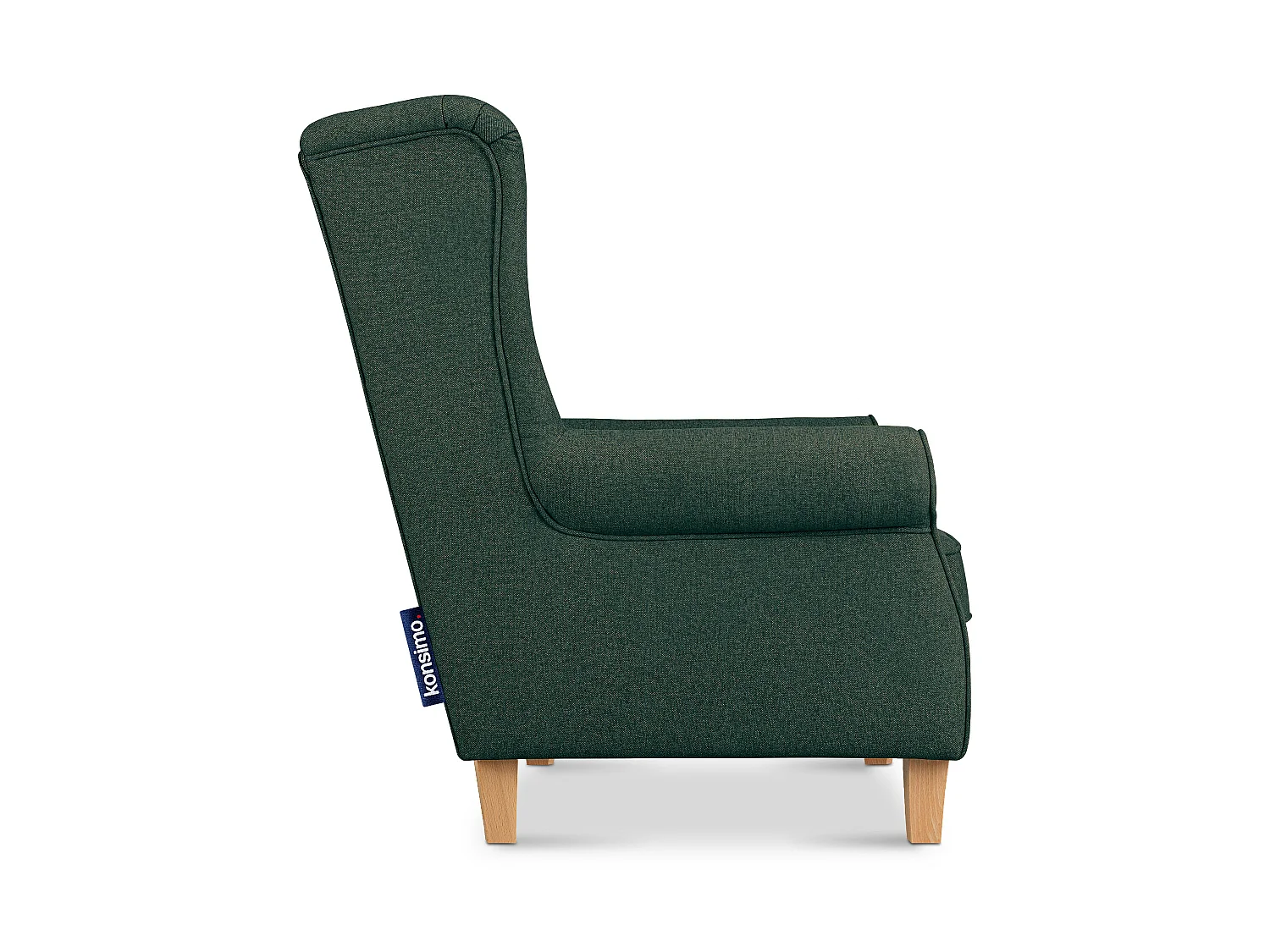 OhrensesselMassivholzbeine buche -  meeresgrün - MILES