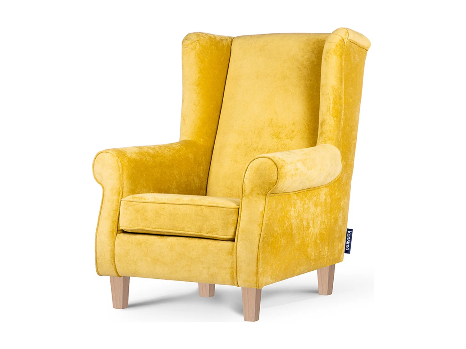 Ohrensessel Set inkl. Sitzhocker -  grün - MILES