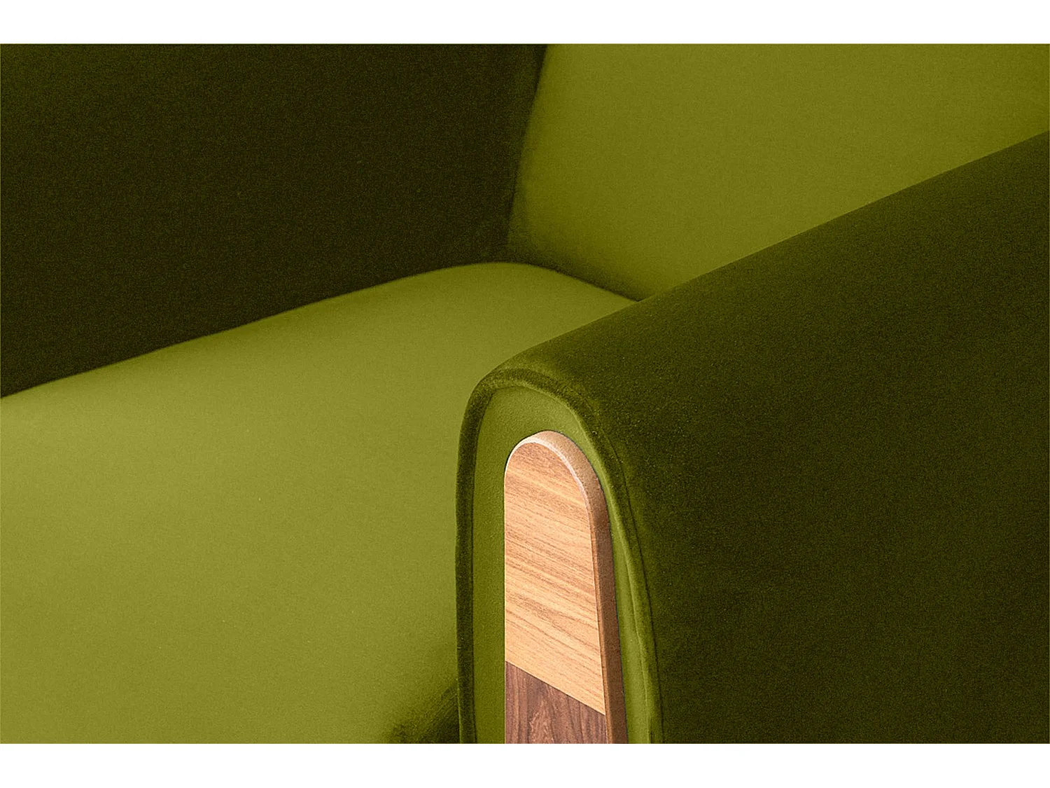 Klassischer Sessel aus Schaumstoff und Holz - grün - GUSTAVO