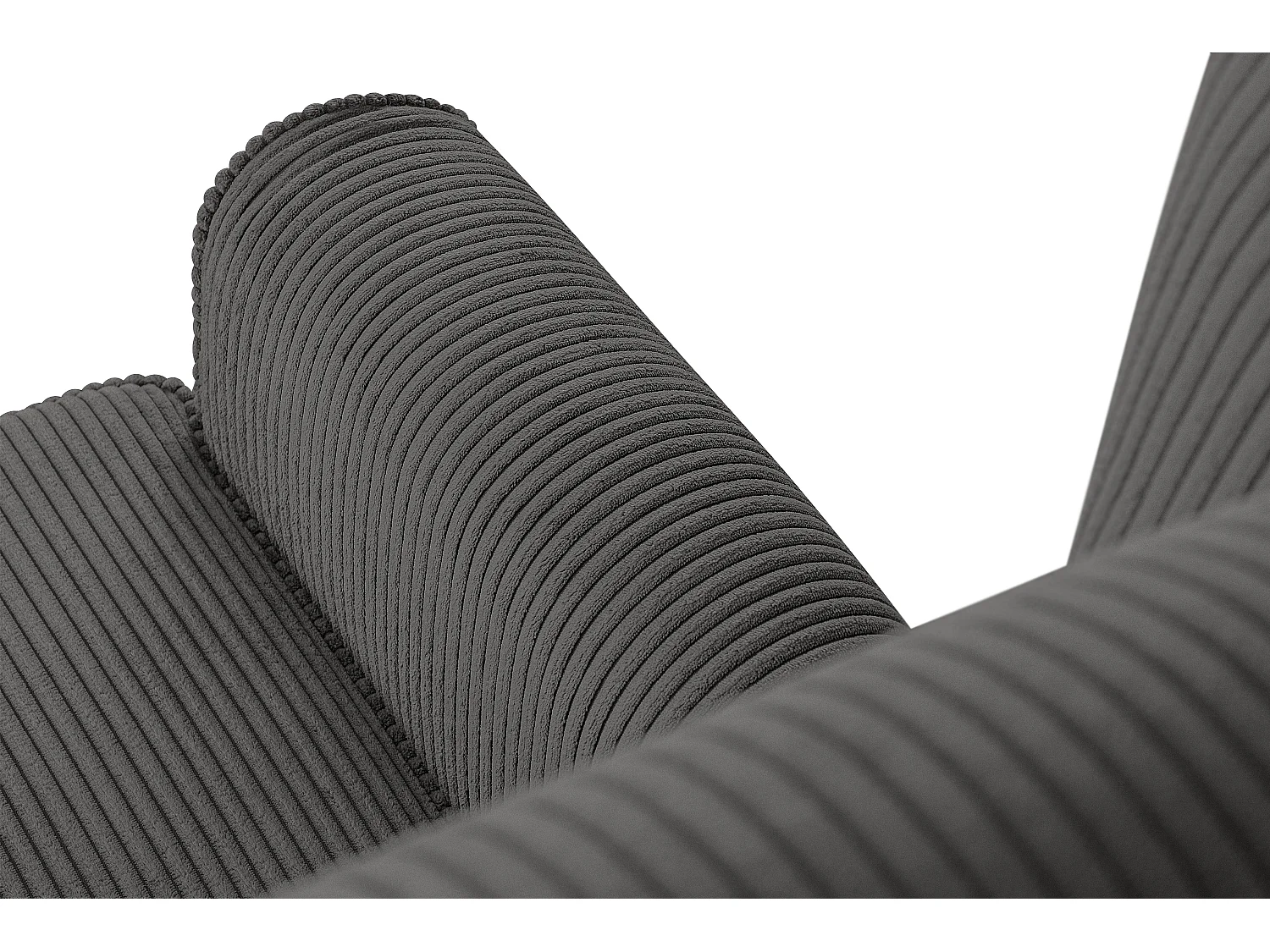 Ohrensessel Kord-Bezug Petfriendly - grau - MILES