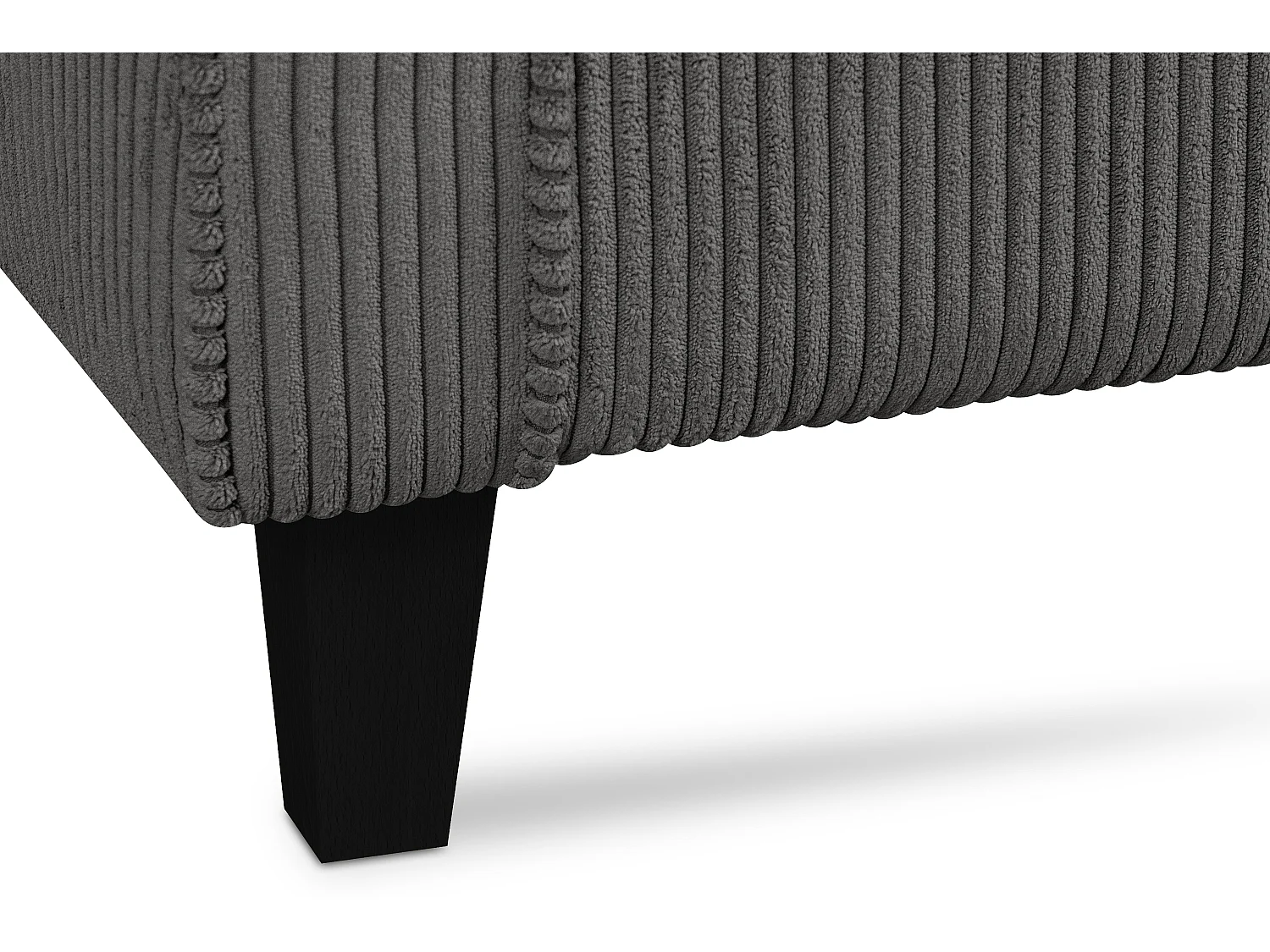 Ohrensessel Kord-Bezug Petfriendly - grau - MILES