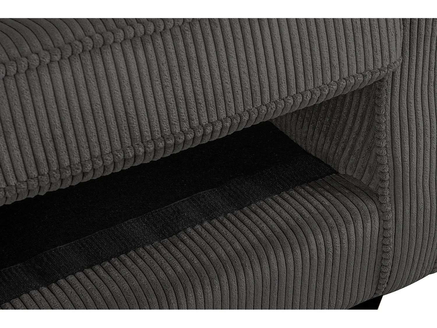 Ohrensessel Kord-Bezug Petfriendly - grau - MILES