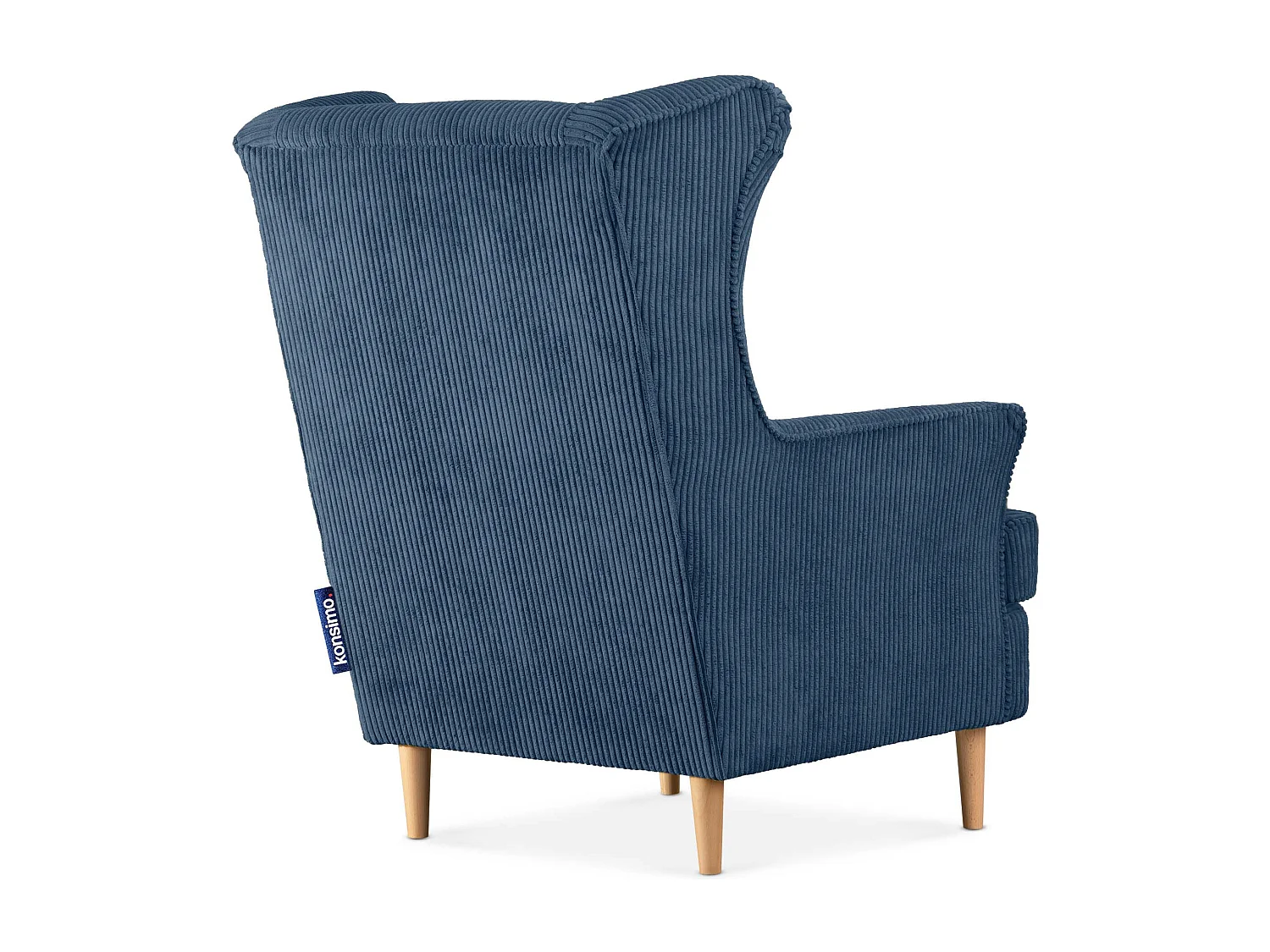 Klassischer Sessel aus Stoff Cordsamt - dunkelblau - STRALIS