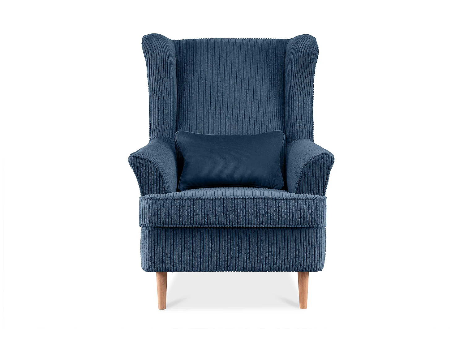 Klassischer Sessel aus Stoff Cordsamt - dunkelblau - STRALIS
