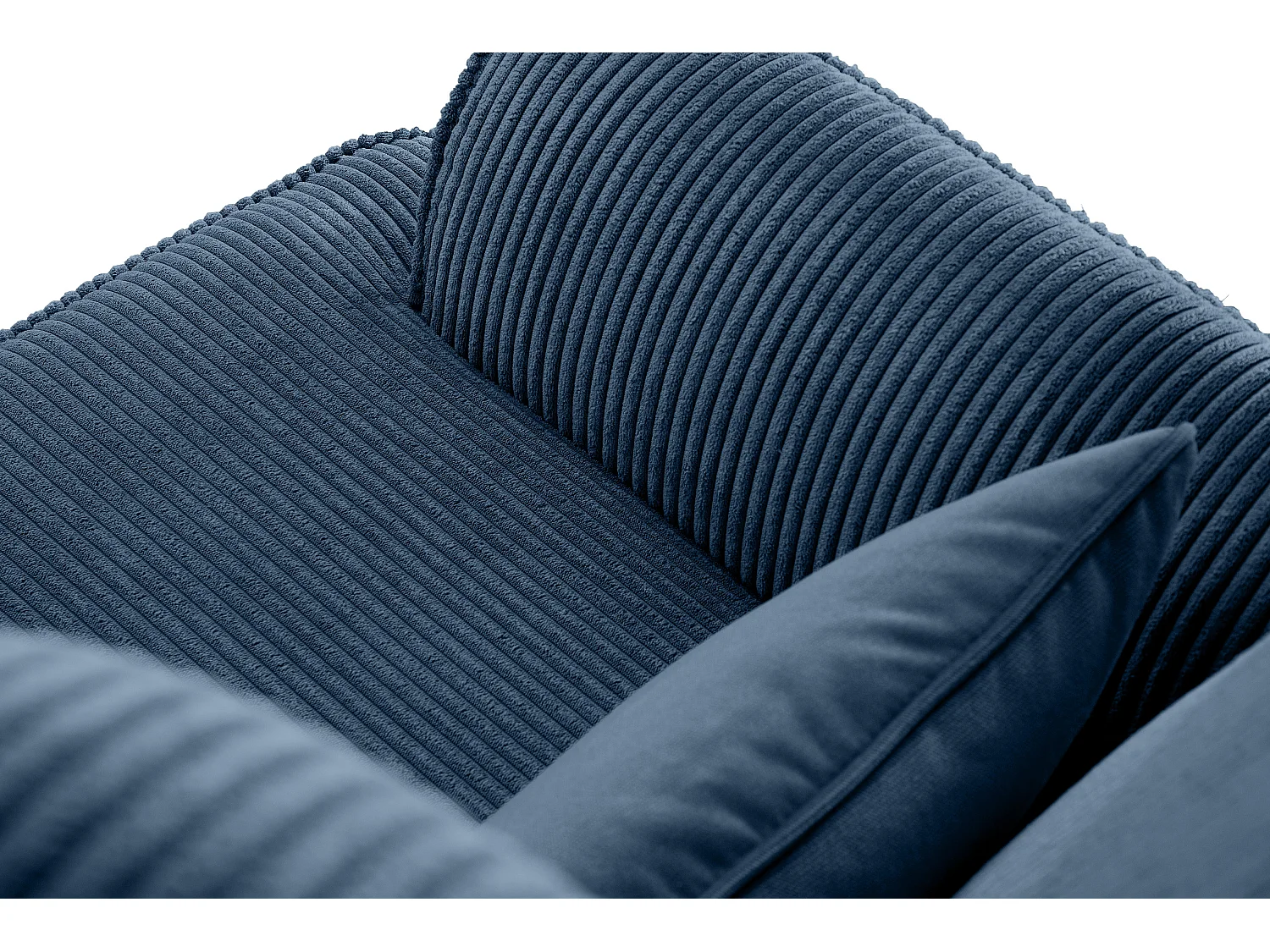 Klassischer Sessel aus Stoff Cordsamt - dunkelblau - STRALIS